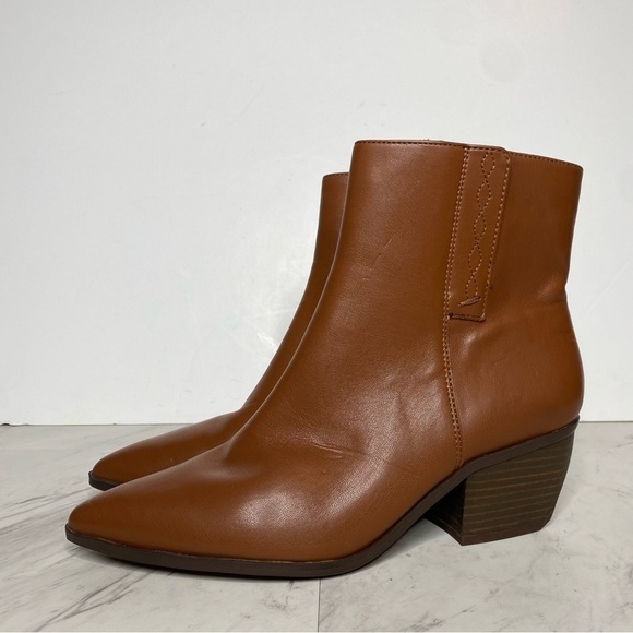 Franco Sarto Smalls Brown Faux Leather Bootie 11M - Picture 14 of 14